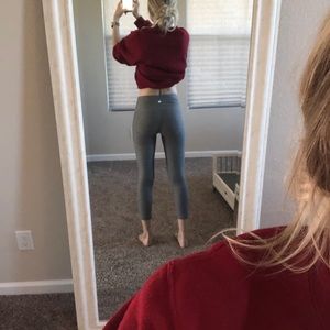 Gray lulu lemon crop pants